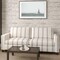 Hampton Charcoal - Grey & Silver Stripe Upholstery Fabric 54 Inches"